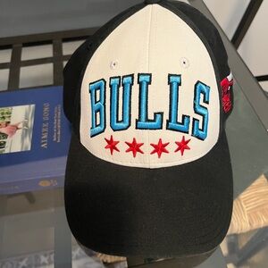 American Needle Bulls Black White Blue Red Baseball Cap
